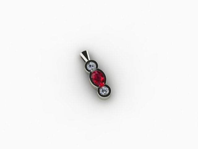 Ruby And Diamond Pendant