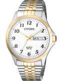 Citizen Quartz Two Tone Stainless Steel Model No. BF5004-93A