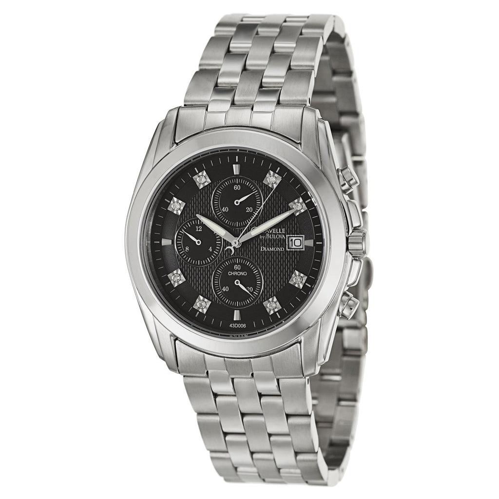 Caravelle By Bulova Men Japanese Quartz Stainless Steel Watch (43D006)
