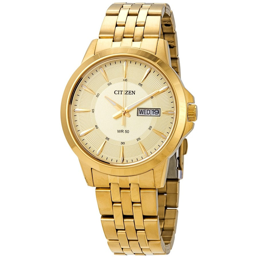 Citizen Quartz Gold Dial Men's Watch Model No. BF2013-56P