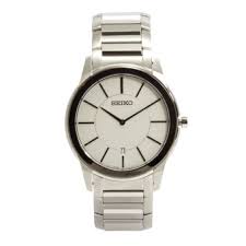 Seiko Men's SKP377 Stainless Steel Analog with White Dial Watch