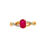 10K Yellow Gold Ruby Ring