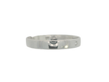 14K White Gold Solitaire Wedding Band