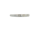 14K White Gold Heart Shaped Setting Wedding Band