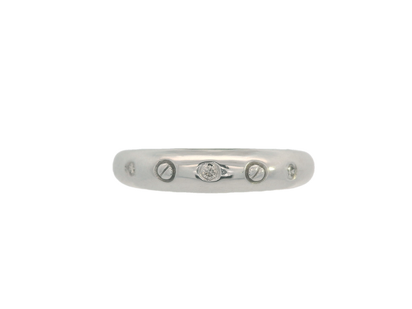 14K White Gold Diamond Band