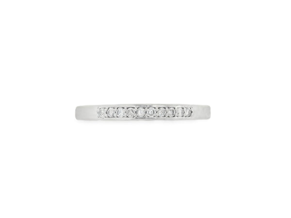 10K White Gold Channel Set Diamond Band