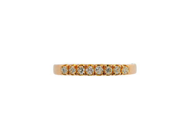 14K Rose Gold Diamond Band