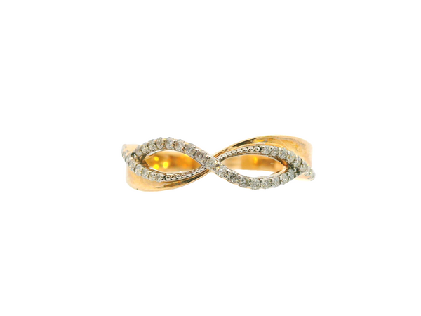 10K Yellow Gold Infinity Setting Ring