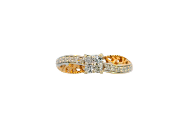 10K Yellow Gold Diamond Fancy Ring