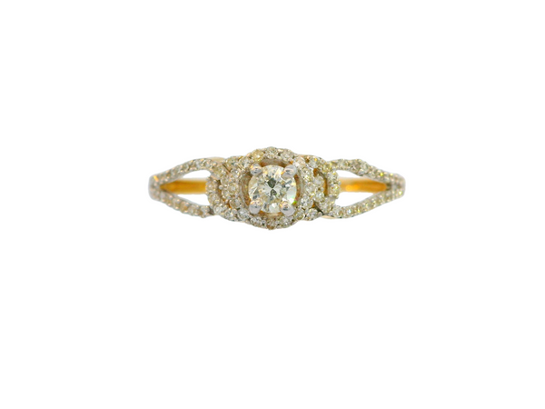 14K Yellow Gold Multi-Diamond Setting Band