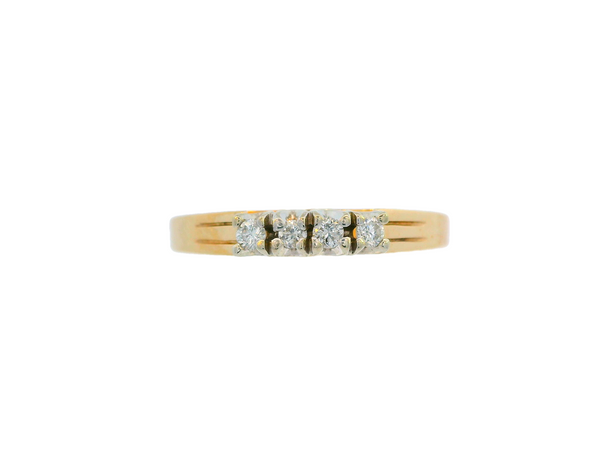 14K 4-Stone Diamond Ring