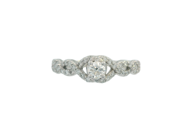 14K White Gold Canadian Diamond Ring