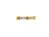 14K 2-Tone Gold Ring With Diamonds