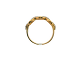 10K Yellow Gold Chain Setting Diamond Ring