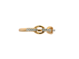 10K Yellow Gold Chain Setting Diamond Ring