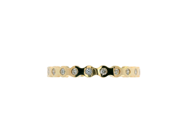 14K Yellow Gold Eternity Diamond Ring