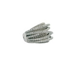 14K White Gold Multi-Row Ring