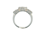 14K White Gold Custer Diamond Ring