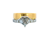 14K Yellow & White Gold Trillium Diamond Ring