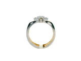 14K Yellow & White Gold Trillium Diamond Ring