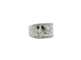 14K White Gold Diamond Band