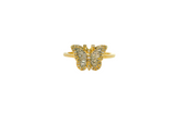 10K Yellow Gold Butterfly Ring