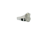 14K White Gold Pave Diamond Ring