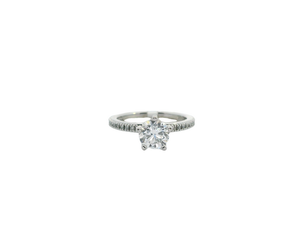 14K Solitaire Diamond Ring