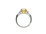 14K Two-Tone Radiant Cut Lab Diamond Ring