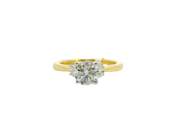 14K Yellow Gold Lab Diamond Ring