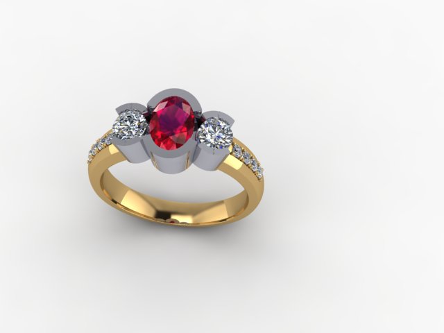 Diamond And Ruby Ring