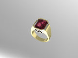 18K Diamond And Ruby Ring