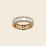 CZ Baguette Gold Ring 14K