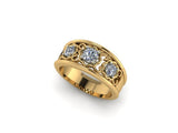 3 Diamond Yellow Gold Ring