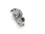 14KT WG Diamond w/Sapphire Rings
