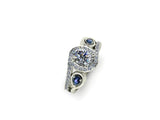 14KT WG Diamond w/Sapphire Rings