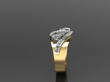 Twisted Diamond Setting Ring