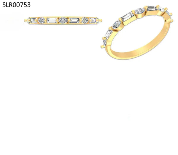 Mixed-Baguette/Marquise Diamond Band