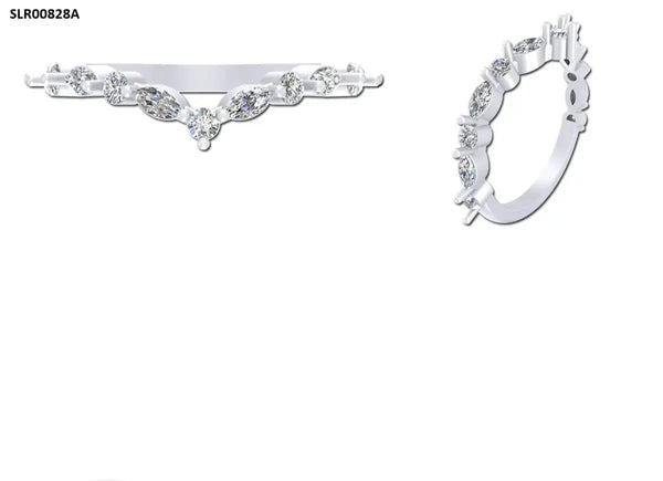 Chevron Diamond Ring