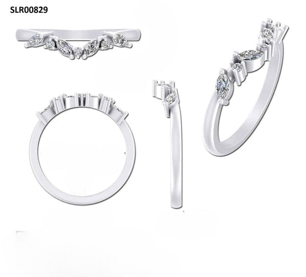 Chevron Diamond Ring