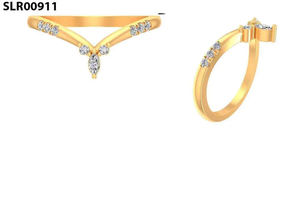 Chevron Diamond Ring