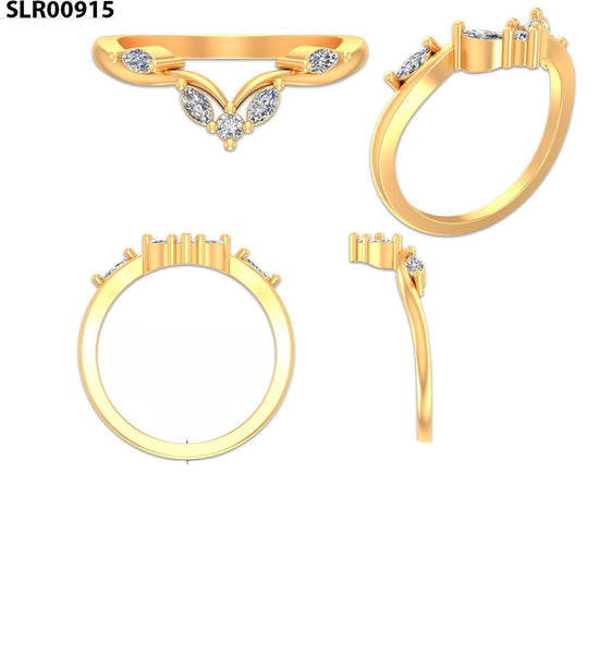 Chevron Diamond Ring