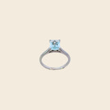 Aquamarine White Gold Ring 10K