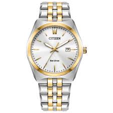 CITIZEN Corso Eco-Drive White Dial Two-tone Model No. BM7334-58B