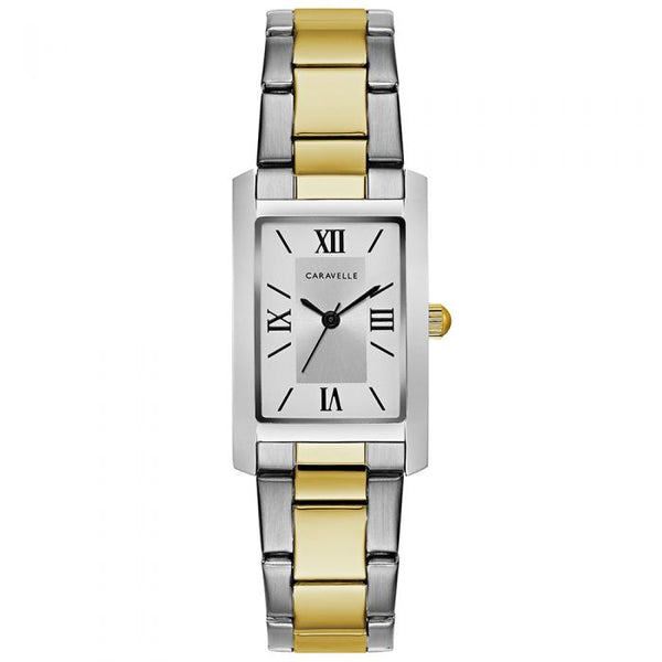 Caravelle Women's Quartz Watch with Stainless-Steel Strap, Two Tone, 16 (Model: 45L167)