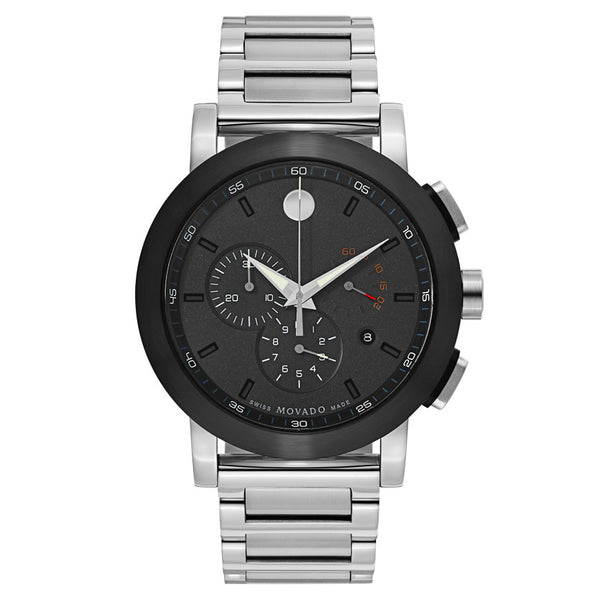 Men's Movado Museum Chronograph Grey Dial Stainless Steel Men's Watch Item No. 0606792