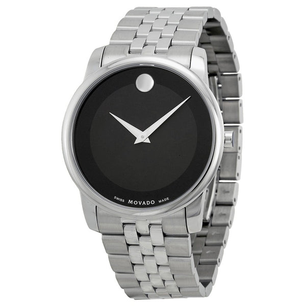 MOVADO S.STEEL, BLK DIALSWISS MADE QUART