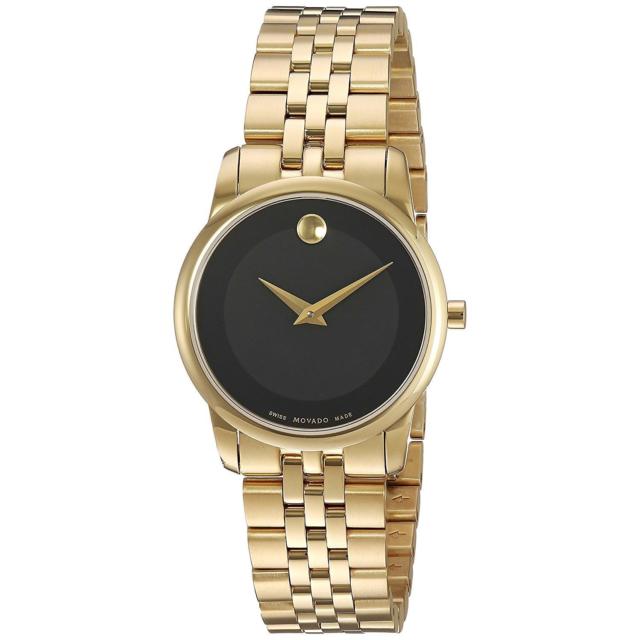 Ladies Movado Museum Classic  Yellow Gold PVD Stainless Steel. Model # 0607055