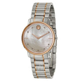 Ladies Movado Classic Mother of Pearl Two Tone Stainless Steel. Watch model #606692