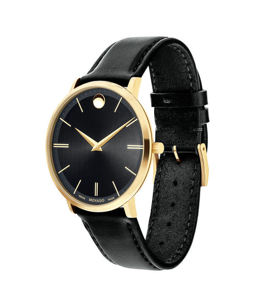 Men Ultra Slim Black Sun ray Dial  Watch model # 0607087